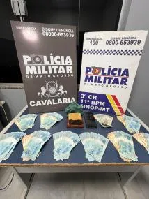 Traficante é preso com R$ 9,4 mil e com porção de maconha; ele tentou fugir a pé